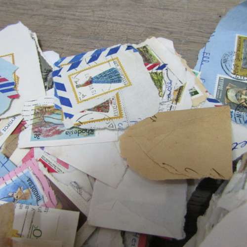 Over Half a Kilo stamps on covers - Many hundreds - unchecked