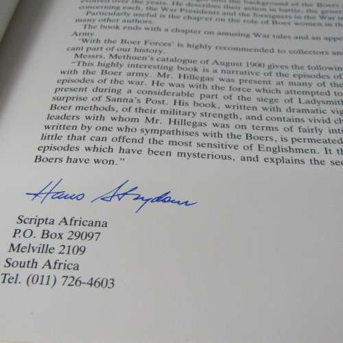 With the Boer Forces by Howard C. Hillegas - #529 of 1000