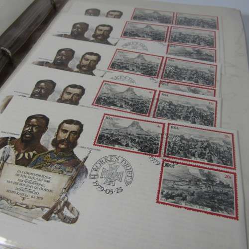 Album with more than 90 First Day Cover and other items - Southern Africa - many definitive series