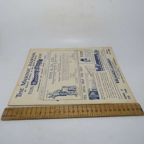 Masonic Journal of South Africa - 2 Magazines - October 1945 - December 1945