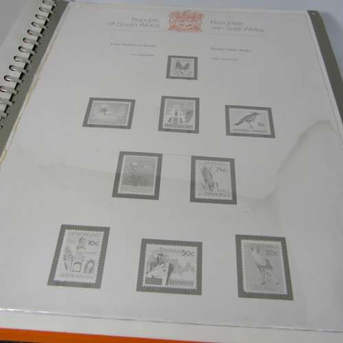 South Africa pre printed slide-in stamp album 1961 to 1978 - excellent condition