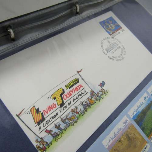 Ledger with 120 old Australia First Day Covers