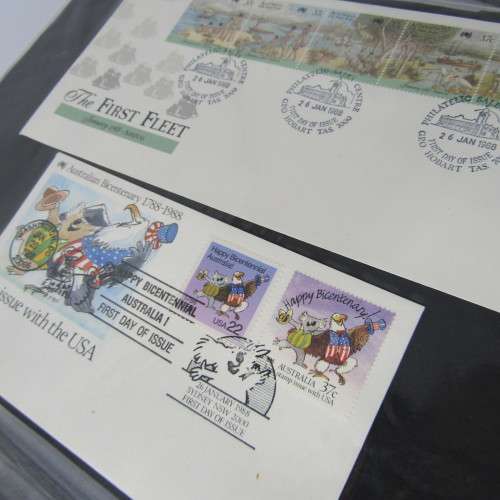 Ledger with 120 old Australia First Day Covers
