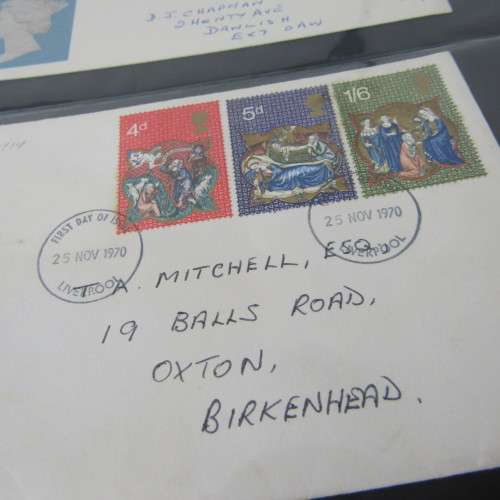 First Day Cover album with 85 old Great Britain First Day Covers - a few with rust spots
