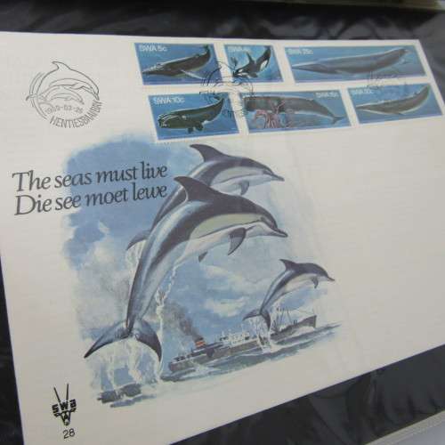 Loose Leaf stamp album with South West Africa first day covers