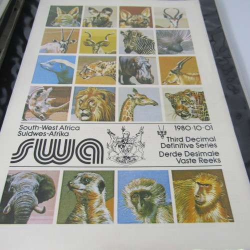 Loose Leaf stamp album with South West Africa first day covers