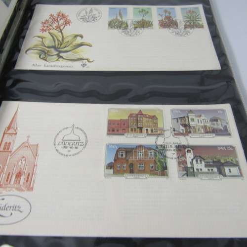 Loose Leaf stamp album with South West Africa first day covers