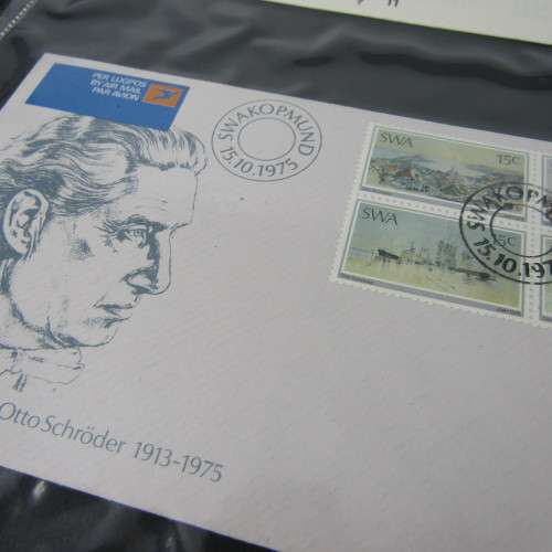 Loose Leaf stamp album with South West Africa first day covers