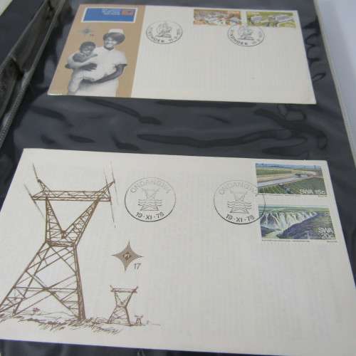 Loose Leaf stamp album with South West Africa first day covers