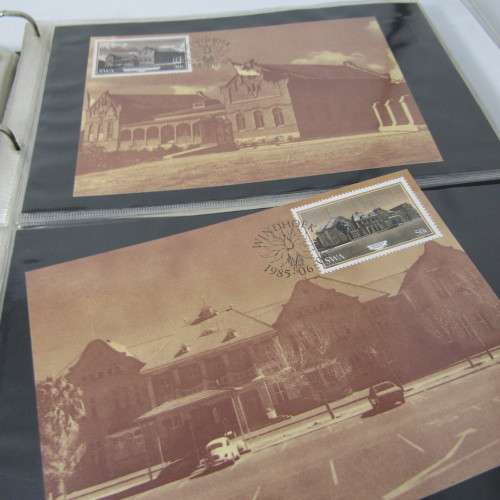 48 Page loose leaf album with more than than 90 South Africa maxi cards