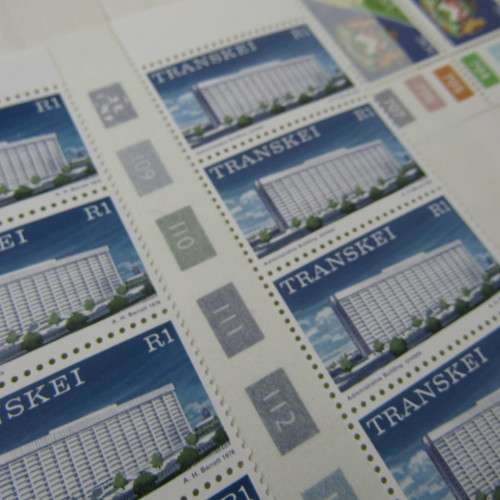 Stamp Album with 57 Transkei control blocks - mint