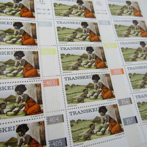 Stamp Album with 57 Transkei control blocks - mint