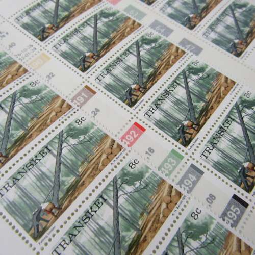 Stamp Album with 57 Transkei control blocks - mint