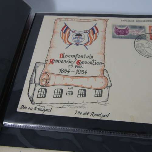 First Day Cover album with a lot of early South Africa and South West Africa covers