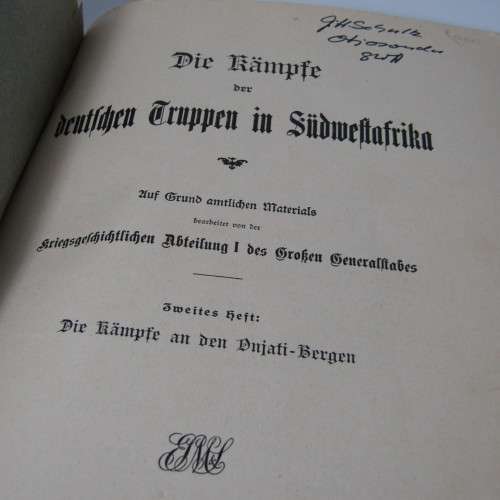 Die Kampfe der Deutschen Truppen in South West Africa - this book starts at page 60