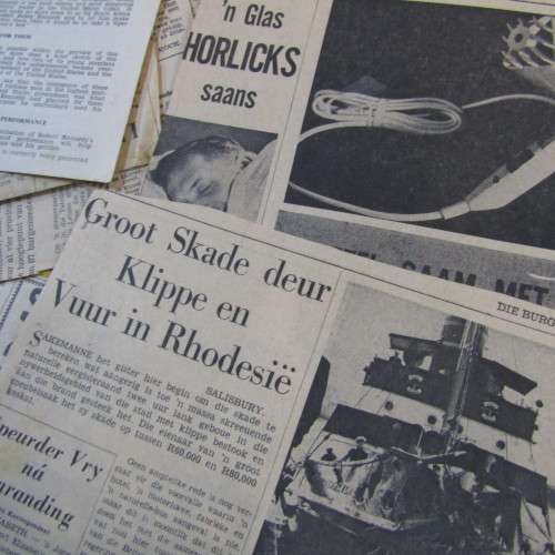 Large lot of Newspaper cuttings on Robert Kennedy`s visit to South Africa in 1966