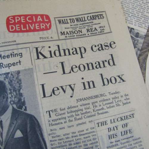 Large lot of Newspaper cuttings on Robert Kennedy`s visit to South Africa in 1966