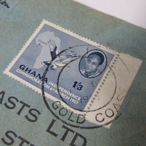 Postal cover from Gold Coast to Manchester, England with 1/3 Ghana stamp - genuine issue