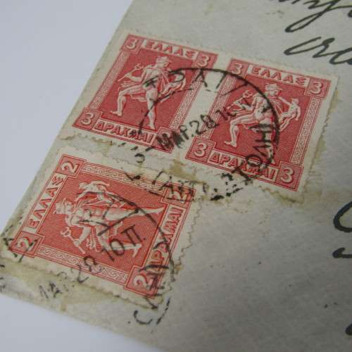Cover posted in Patras in Greece to Berlin, Germany posted 3 March 1928