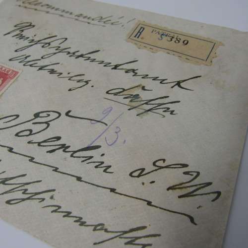 Cover posted in Patras in Greece to Berlin, Germany posted 3 March 1928