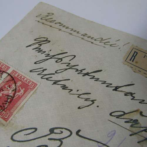 Cover posted in Patras in Greece to Berlin, Germany posted 3 March 1928