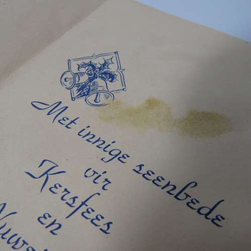 Kersfeeskaart getuur vanaf Monumentkoppie 16 Desember 1949 - op spesiale kaartjie