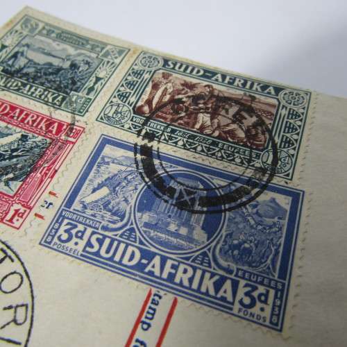 South Africa SACC 75 to 78 - 14 December 1938 Voortrekker memorial fund stamps