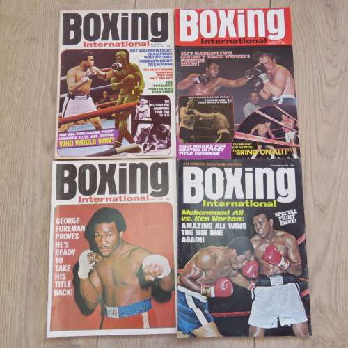 Lot of 28 Boxing International magazines dated between 1975 and 1977
