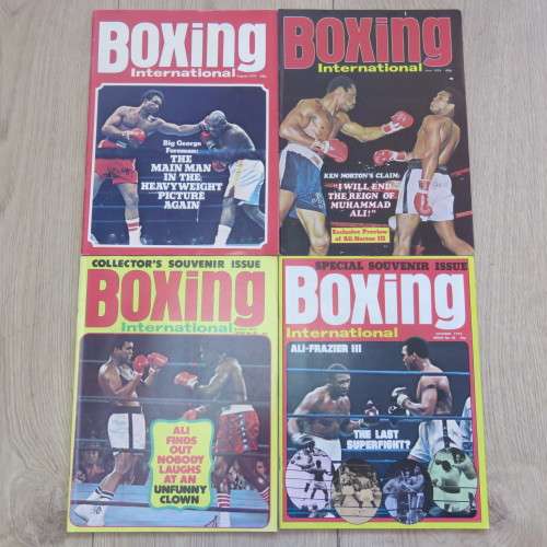 Lot of 28 Boxing International magazines dated between 1975 and 1977