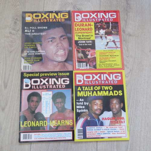 Lot of 24 Boxing Illustrated magazines dated between November 1965 and September 1984