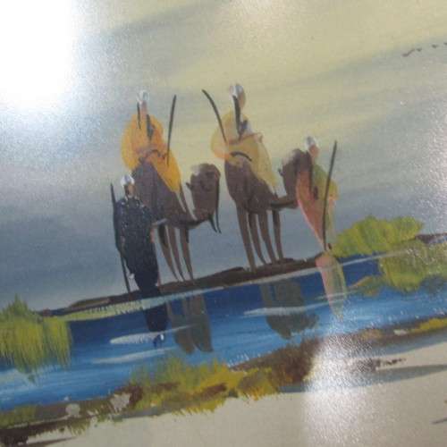 Watercolor painting by H Anderson - frame - 72 x 43.5cm and Painting - 53 x 24cm