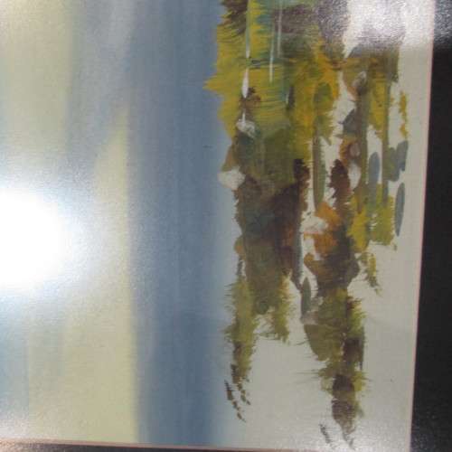 Watercolor painting by H Anderson - frame - 72 x 43.5cm and Painting - 53 x 24cm
