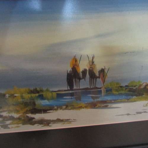 Watercolor painting by H Anderson - frame - 72 x 43.5cm and Painting - 53 x 24cm