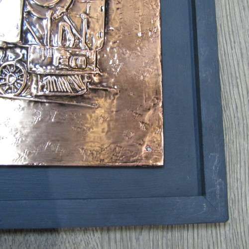 SA Railways Class 23 locomotive No. 3300 copper repousse artwork by RW Guest - 60 x 30cm