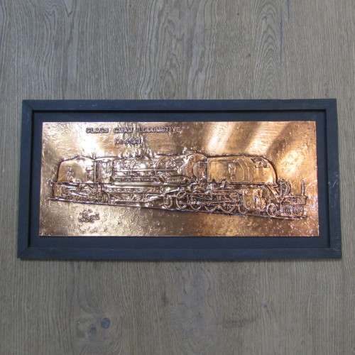 SA Railways Class GMAM locomotive No. 4133 copper repousse artwork by RW Guest - 60 x 30cm