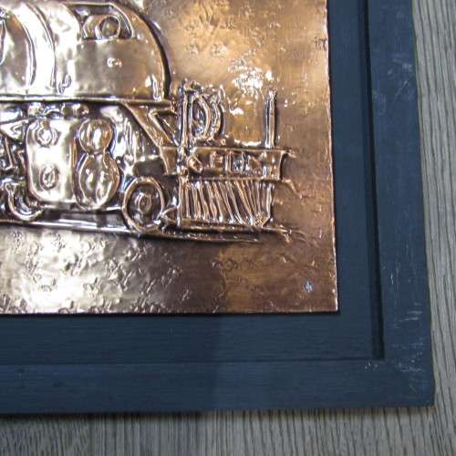 SA Railways Class GMAM locomotive No. 4133 copper repousse artwork by RW Guest - 60 x 30cm