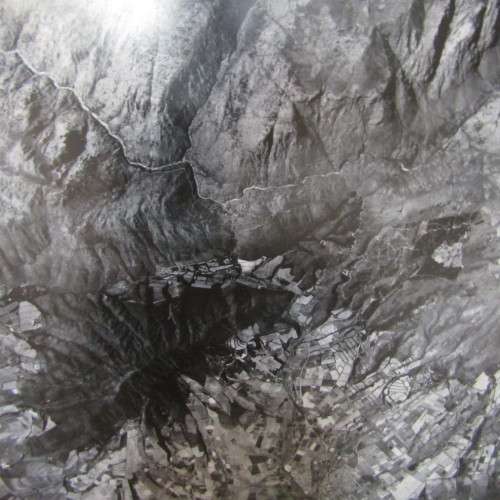 Vintage Landsat photo of Wellington and Bainskloof - Wild 15/4 UAG-S - Scale 1/60000 - 78 x 78cm