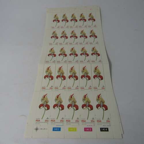 SACC 502-505 10th world orchid Conference - 4 x full sheets - light foxing at top