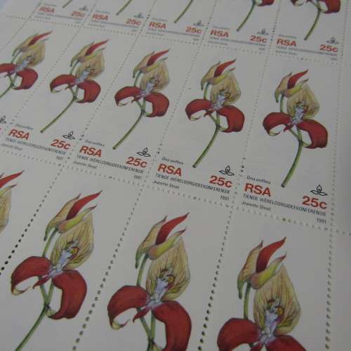SACC 502-505 10th world orchid Conference - 4 x full sheets - light foxing at top