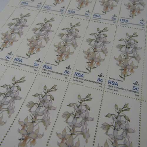 SACC 502-505 10th world orchid Conference - 4 x full sheets - light foxing at top