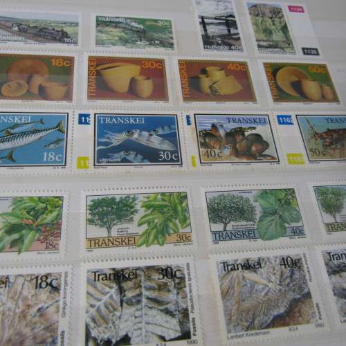 48 Page stamp album with mostly stamps from Bophuthatswana, Ciskei, Transkei, Venda