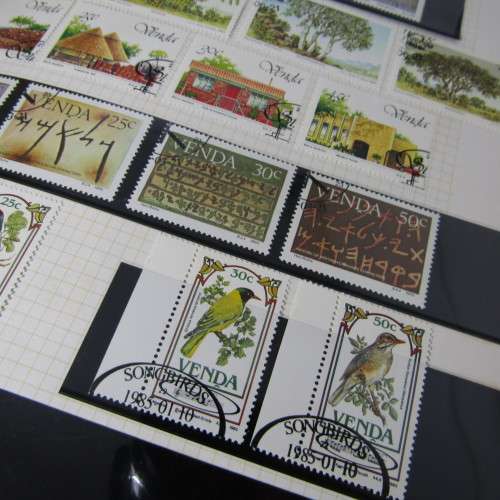 Album with about 700 stamps from Bophuthatswana, Botswana, Ciskei, Transkei, Venda