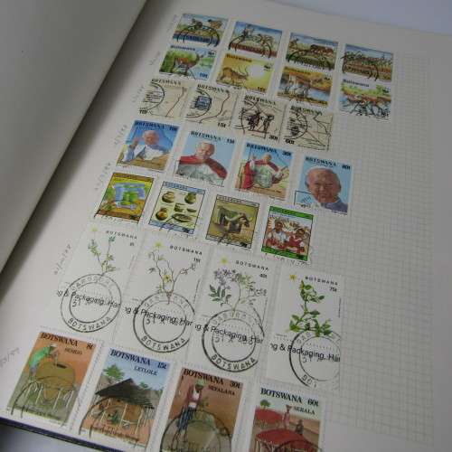 Album with about 700 stamps from Bophuthatswana, Botswana, Ciskei, Transkei, Venda