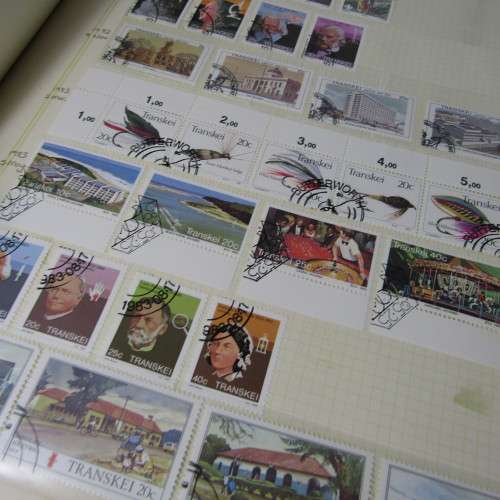 Album with about 700 stamps from Bophuthatswana, Botswana, Ciskei, Transkei, Venda