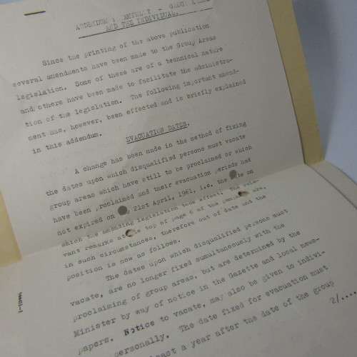 Africana 1960 booklet on the group areas act with additional explanation