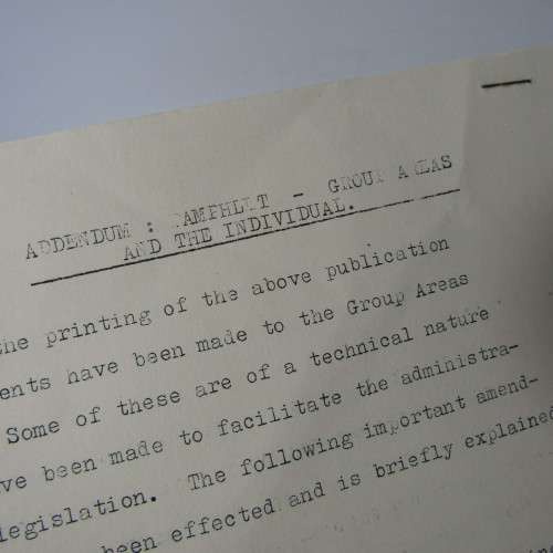 Africana 1960 booklet on the group areas act with additional explanation