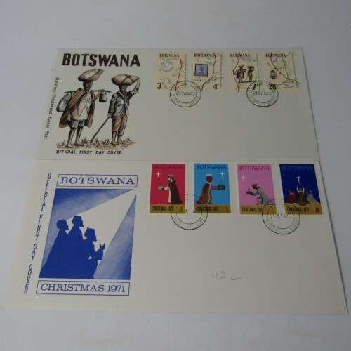 Lot of 10 Botswana First Day Covers dated 1969 to 1973