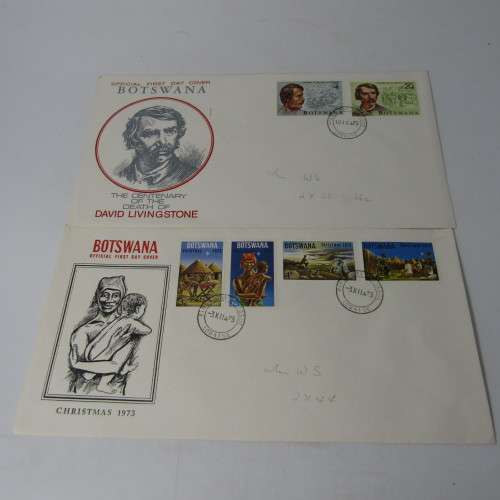 Lot of 10 Botswana First Day Covers dated 1969 to 1973