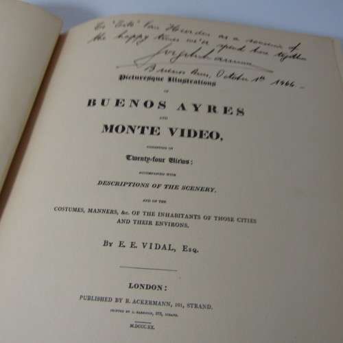 Picture Illustrations of Buenos Ayres and Monte video by E.E. Vidal - 1943 reprint