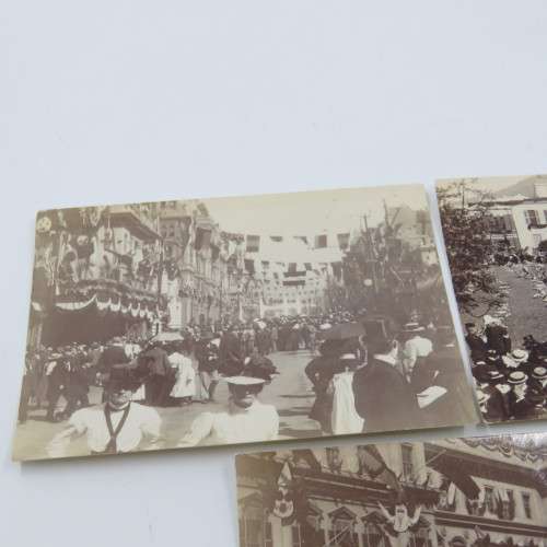 Lot of 3 original photos - Lord Milner`s arrival in Cape Town